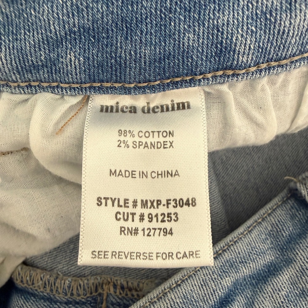 Mica Los Angeles‎ Jeans 90's Vintage Crop Flare LightWash Distressed HighRise 20 - Picture 10 of 14